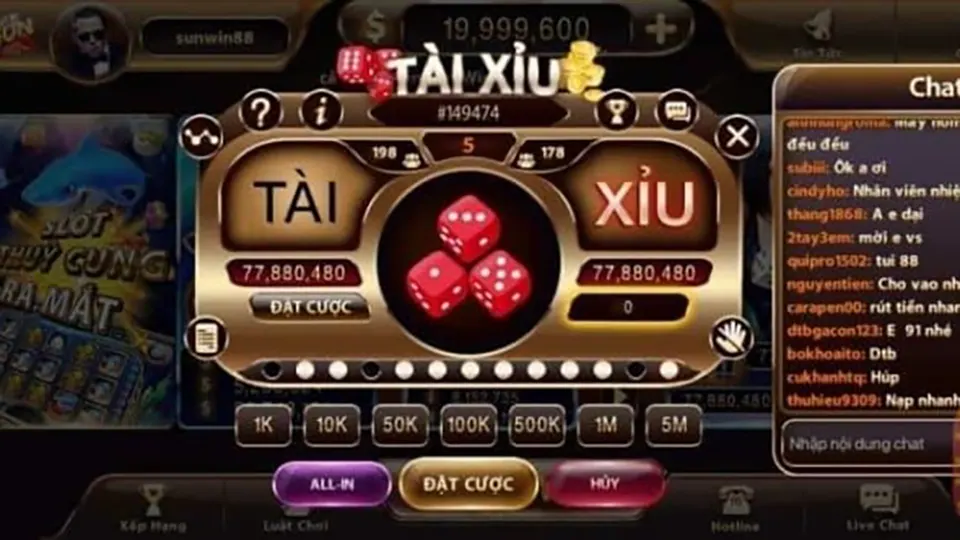 Game Tài Xỉu Rút Tiền Mặt