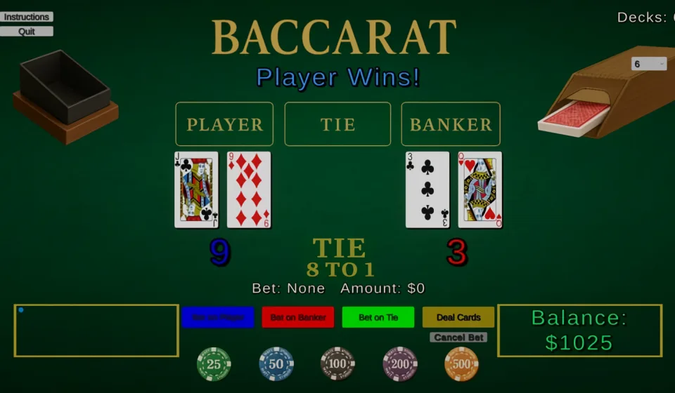Các biến thể của baccarat
