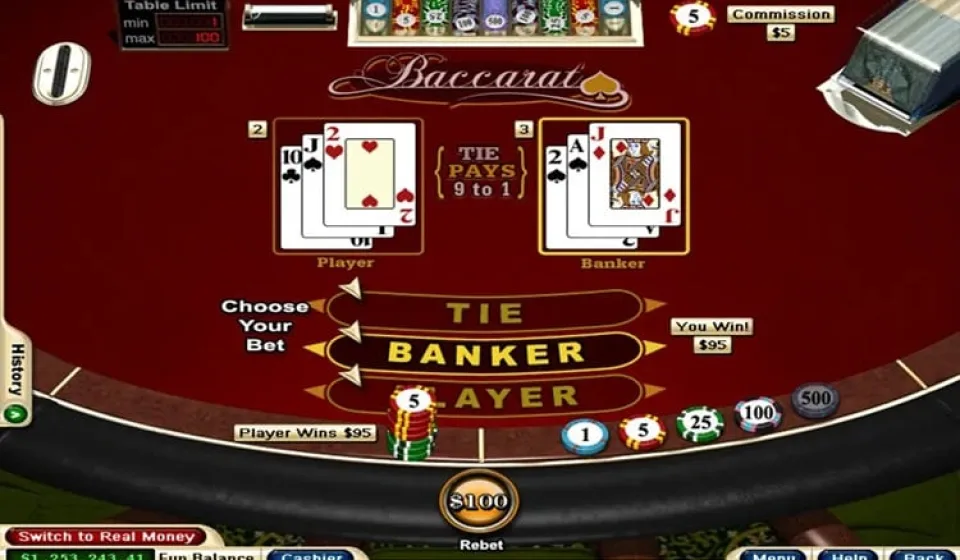 So sánh các loại bàn baccarat